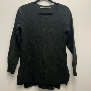 Athleta Waffle Knit Pullover Sweater Merino Wool Blend Womens S